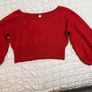 VENUS BUBBLE SLEEVE CROPPED SWEATER SIZE XL